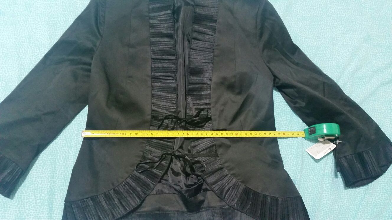 Costum: sacou și fusta neagra eleganta 36 / S