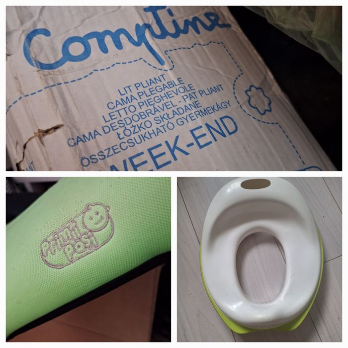 Pat pliant voiaj copii,scaun auto si colac wc copii