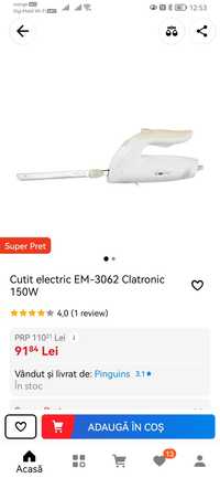 Feliator/cutit electric clatronic Em3062