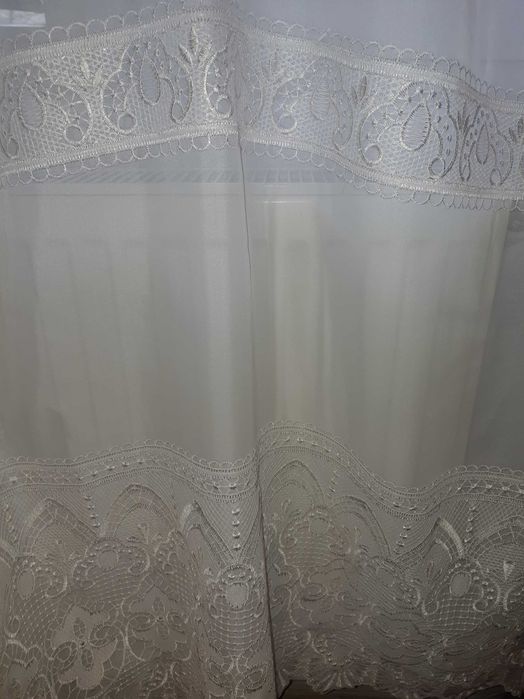 perdea de voal brodata
