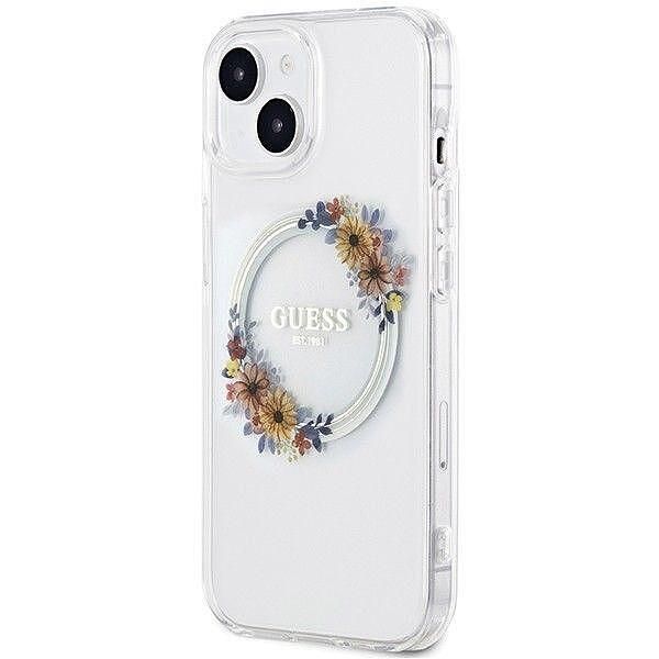 Оригинален кейс guess guhmp15shfwfct за iphone 15 magsafe прозрачен