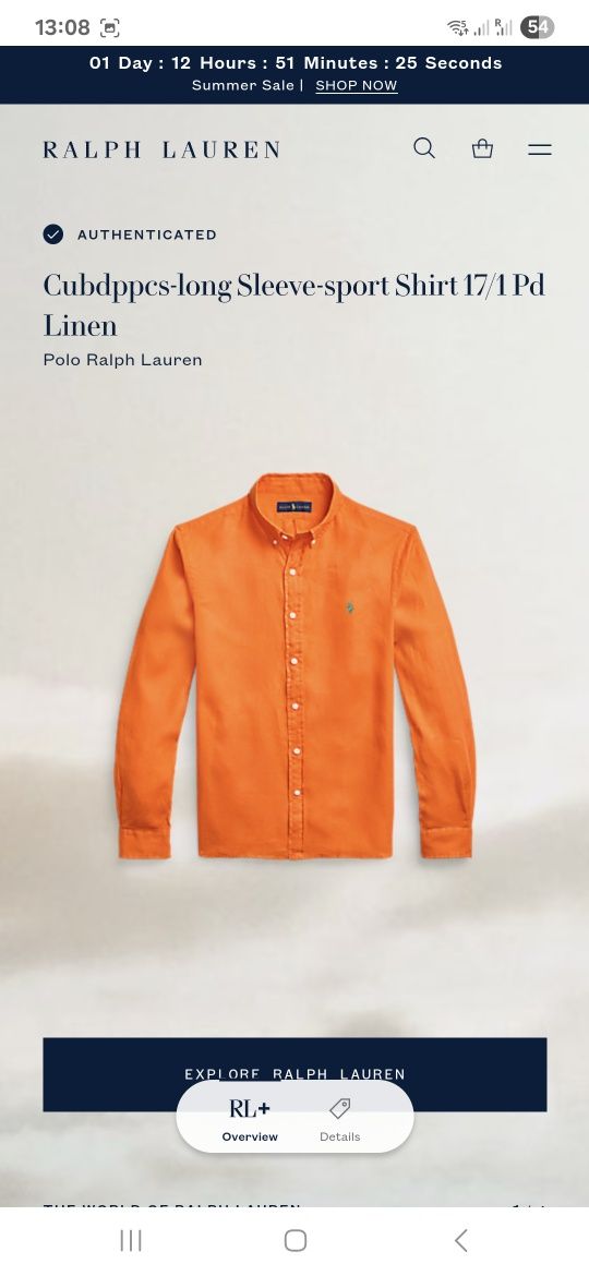 Ralph Lauren мъжска риза лен