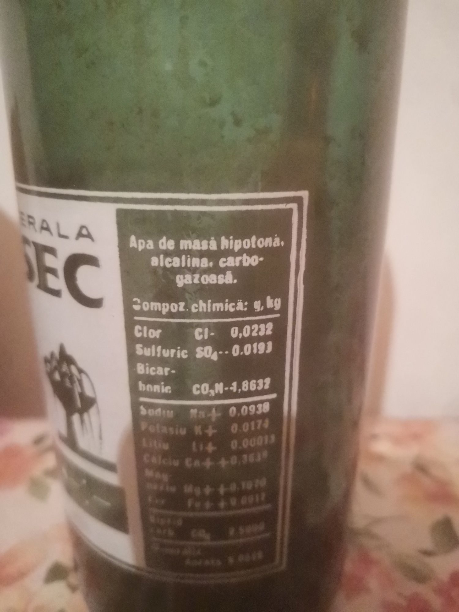 Sticla Apa Minerala Borsec Veche