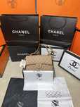 Geanta Chanel 26cm Bej Piele Caviar/Cutie Chanel