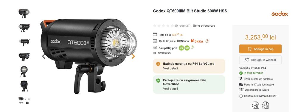 Blitz studio Godox QT600IIIM 600W HSS