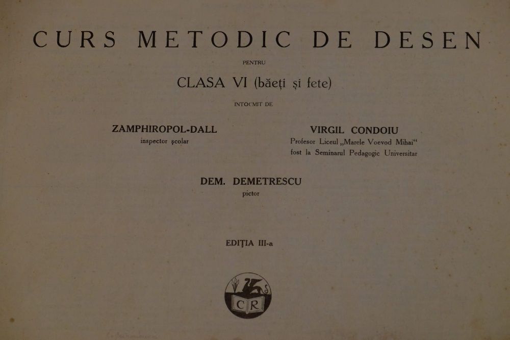 Curs practic desen 1935 intocmit de Profesor VIRGIL CONDOIU