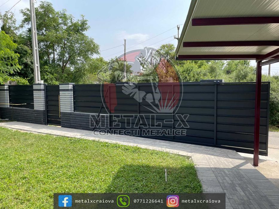 Porti, garduri finisaje premium vopsit electrostatic
