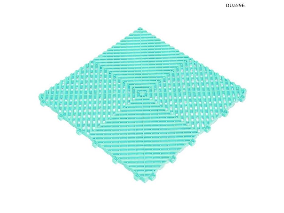 Pardoseală modulară din PVC pentru garaj-atelier – albastru turcoaz