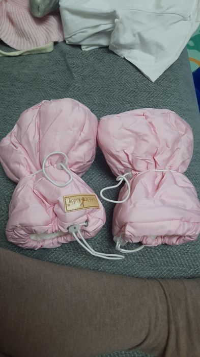 Пинетки зимние розового цвета