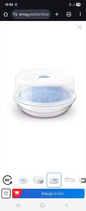 Sterilizator biberoane philips avent