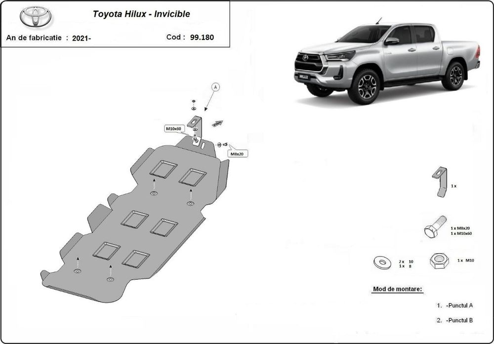 scut rezervor toyota hilux invincible 2021-2025