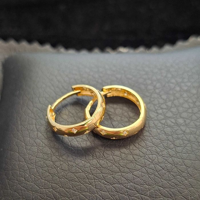 ( B31476.1 / Ag28 Doi Baieti ) Cercei Aur 14K - 2.56 grame / 984 lei