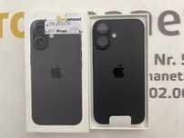 Apple iPhone 16, 128GB, 5G, Black Neactivat , Nou -A-