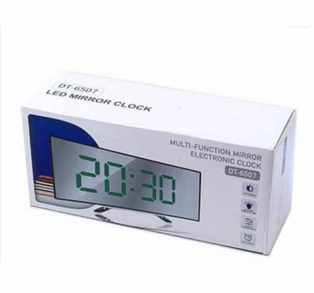 Огледален лед часовник(час, аларма, термометър)