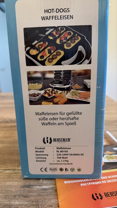 Hot dog waffle maker Renschler Line RL 80105 nou