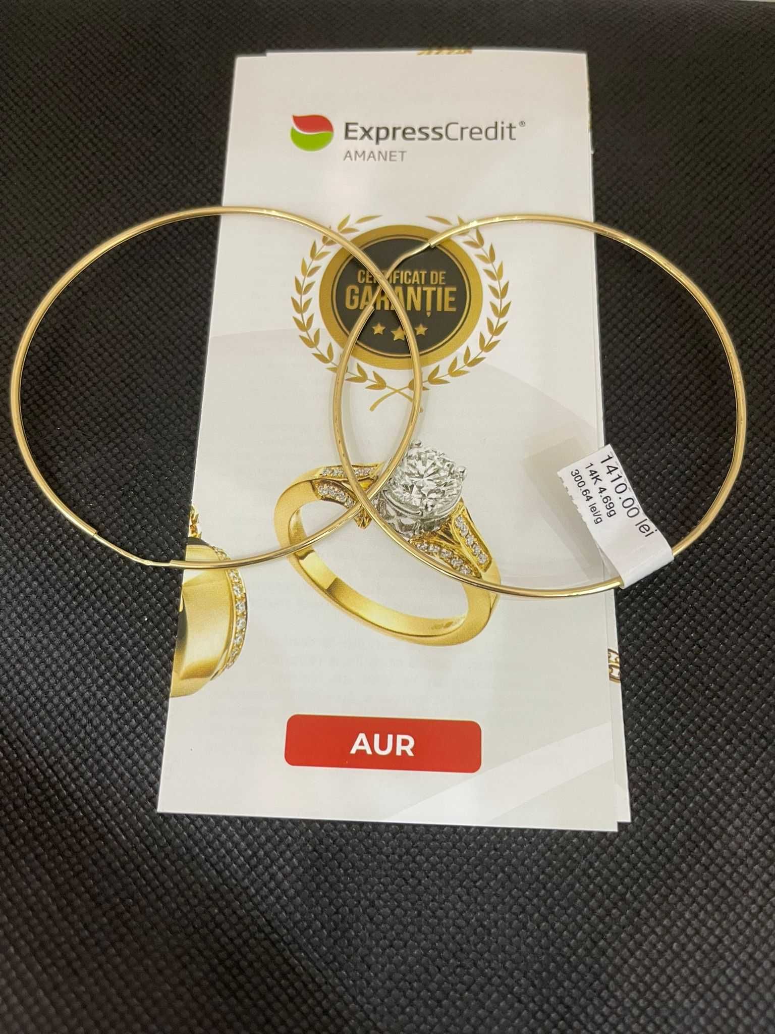 (Ag43) Cercei aur 14k 4.69gr B2933.2 - Garantie 2 ani!