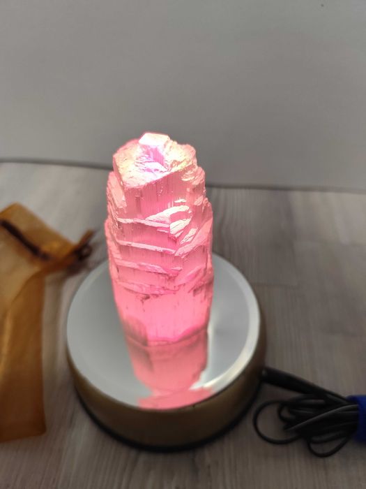 Disc masa rotativa electri cu LED cu motoras cu piatra cristal