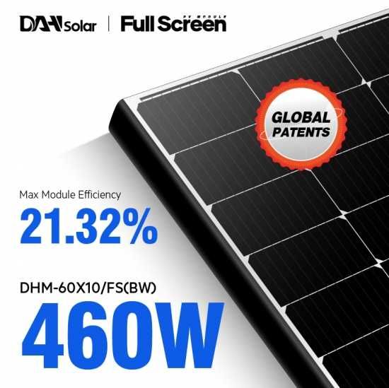 EPUIZARE STOC!! Panou Fotovoltaic DAH SOLAR 460W Full Screen black