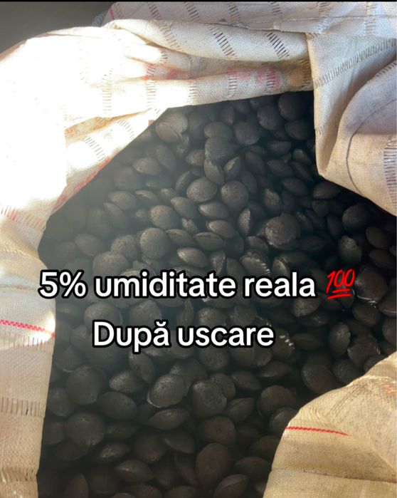 Brichete de vanzare 4500 kcal/kg 	5% umiditate dupa uscare