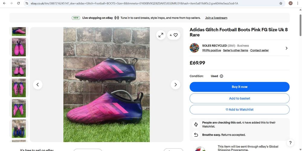 футболни бутонки adidas glitch обувки спортни мъжки оригинални 47 1/3