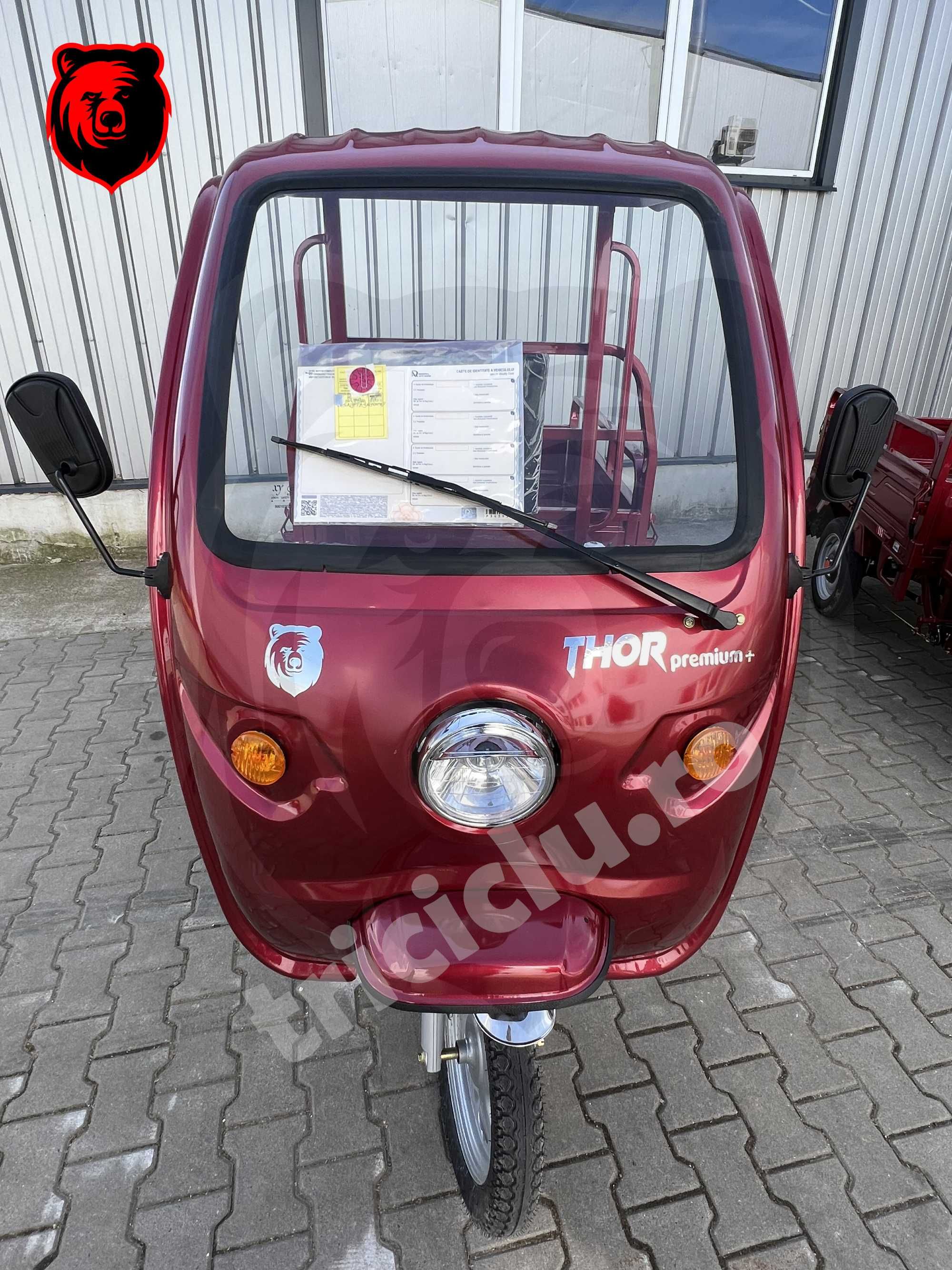 Triciclu omologat Premium Plus Cab electric Agramix NOU