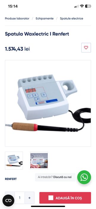 Picurator electric/waxelectric Renfert tehnica dentara