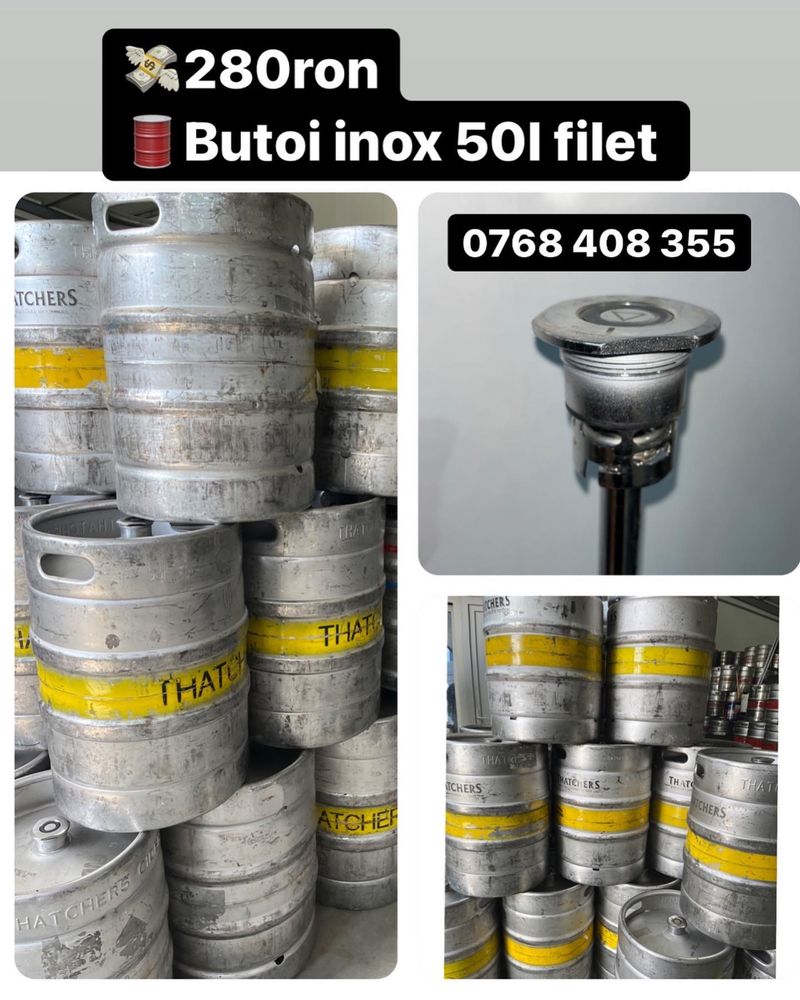 butoaie inox butoi 20l 30l 50l 100l filet si robinet