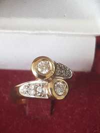 Златен пръстен с брилянти