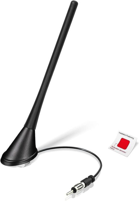 Антена №3404 за кола 12V къса с кабел 2метра