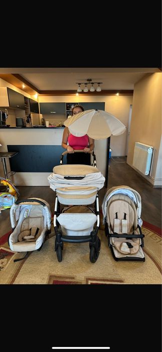 Carucior Krausman carucior 3 in 1 Poema White Beige