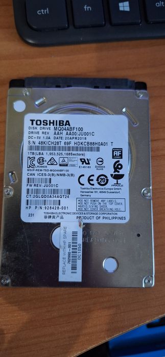 Hdd 1;2 tb 2.5''