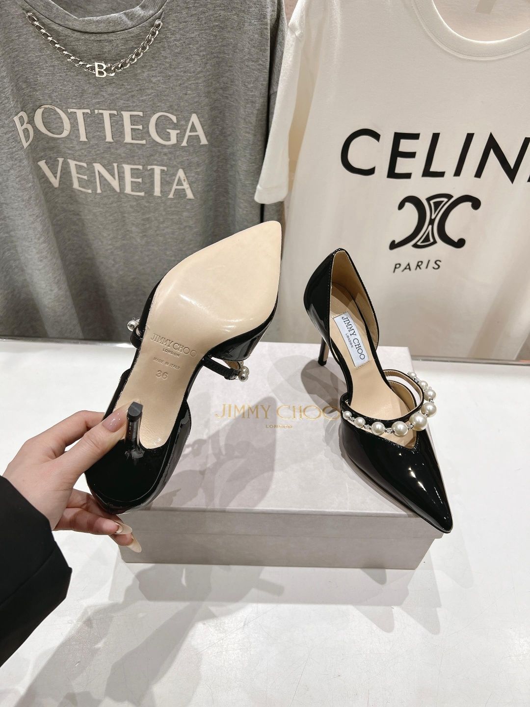 Sandale Jimmy Choo tip Premium, tocuri pantofi