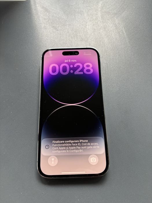 Iphone 14 Pro deep purple 128gb liber de retea impecabil