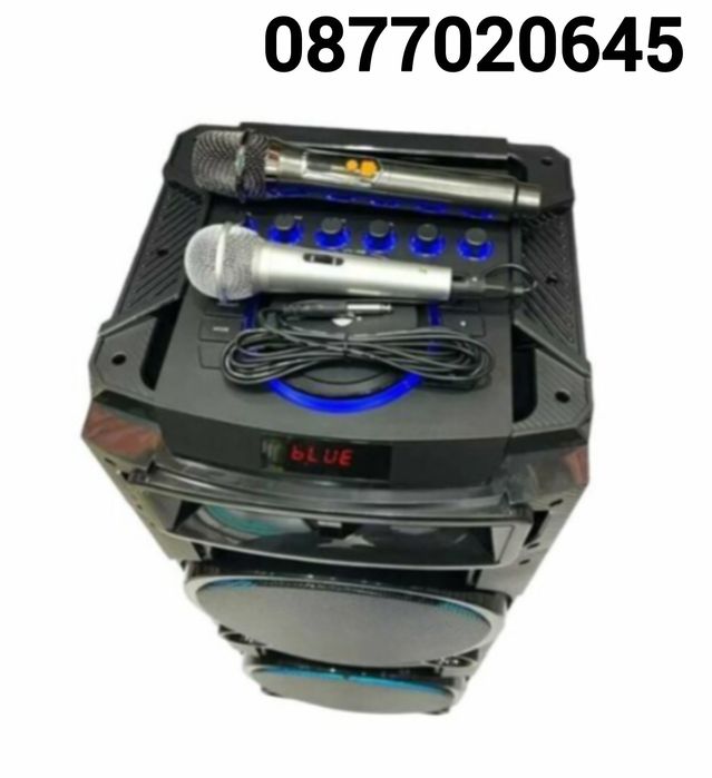 Караоке тонколона 2 х 10 инча KTS 1707 с 2 микрофона