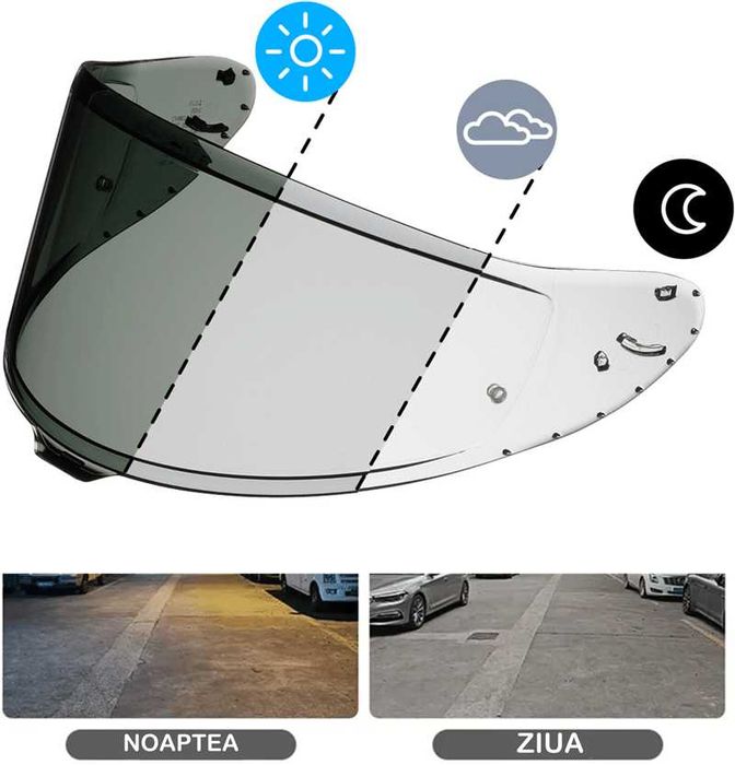 Cască Moto Full Carbon PES RO1  ECE 22.06 & DOT, Vizieră Fotocromatică