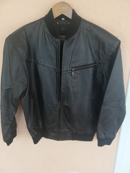 Geaca piele bărbati Smooth bomber M