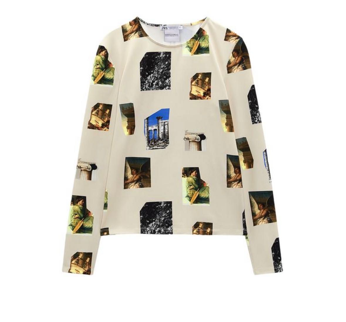 Блуза Zara с щампа