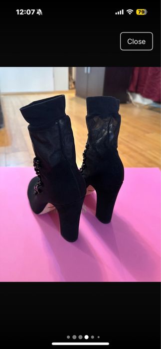 Botine negre Dolce Gabbana