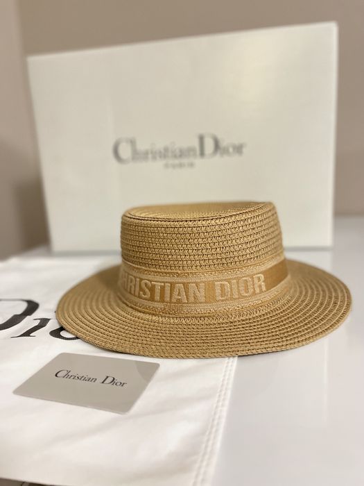Pălărie Christian Dior crem & brown