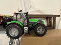 Bruder trailer Man excavator, tractoare si remorca transport cai