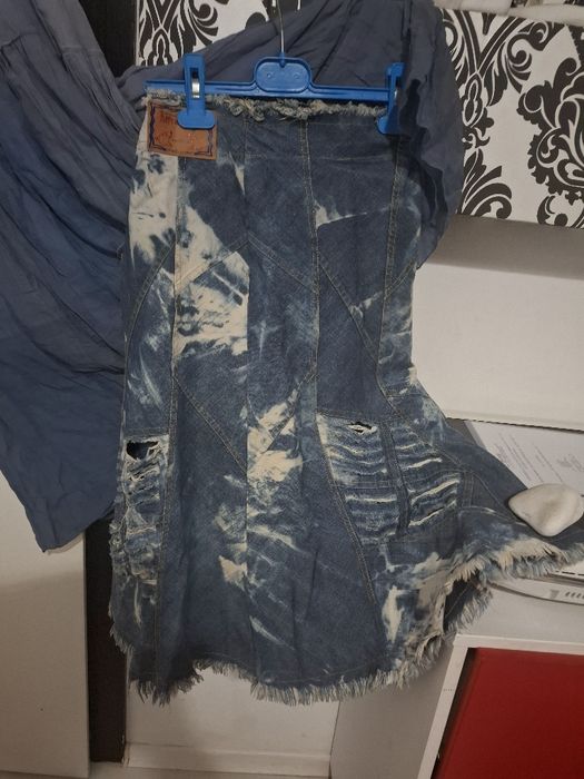 Рокля морско синьо+ подарък дънкова пола