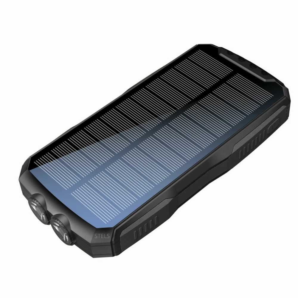 Преносима батерия STELS SolarPro 16K, PowerBank 16000mAh, LED фенер