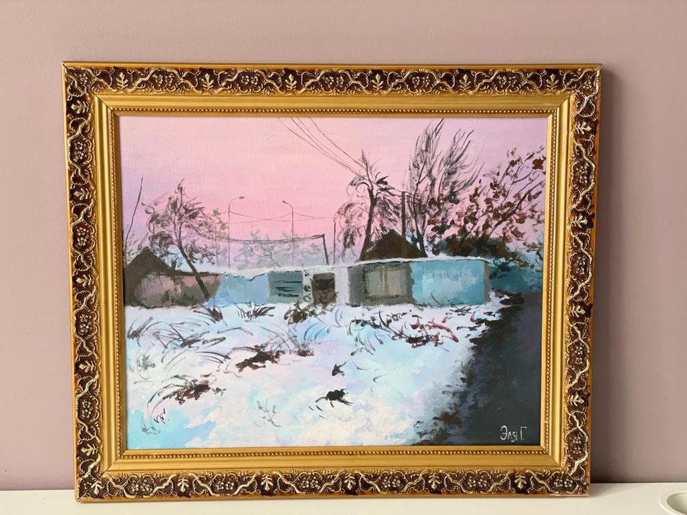Картина «Вечер. Зима» Холст, акрил Размер 50х40см Цена 20тыс