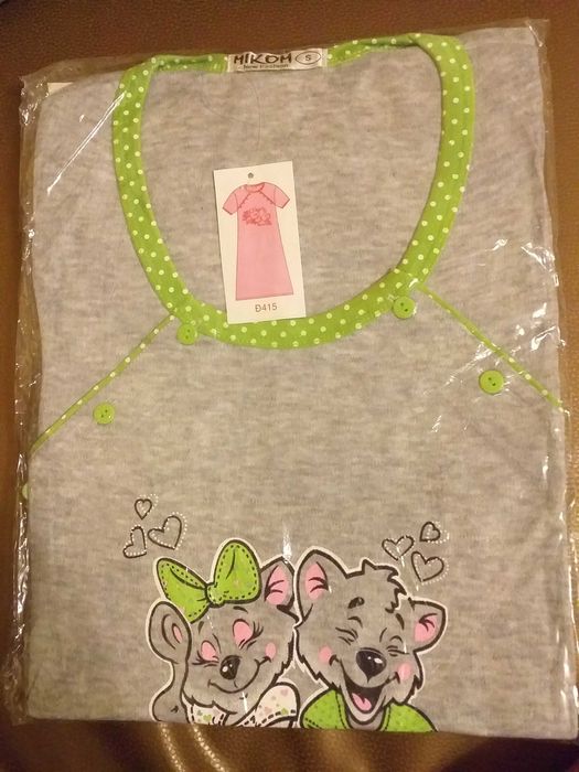 Дамска нощница за кърмачки с дълъг ръкав и къс-2 модела