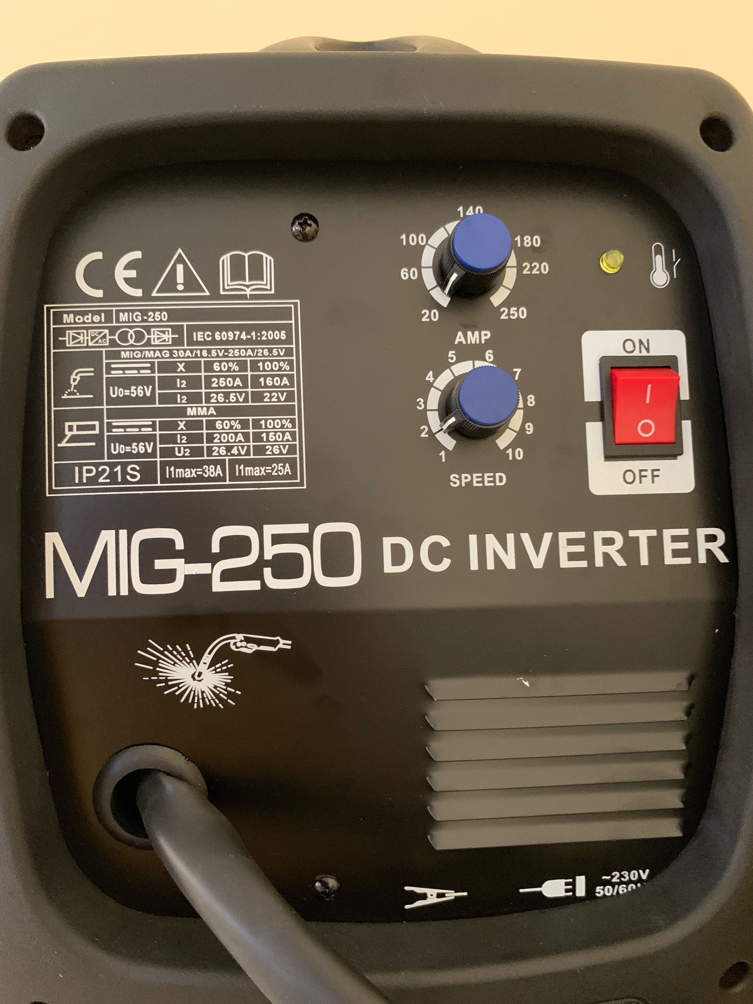 Телоподаващ 250 ампера инверторен заваръчен апарат