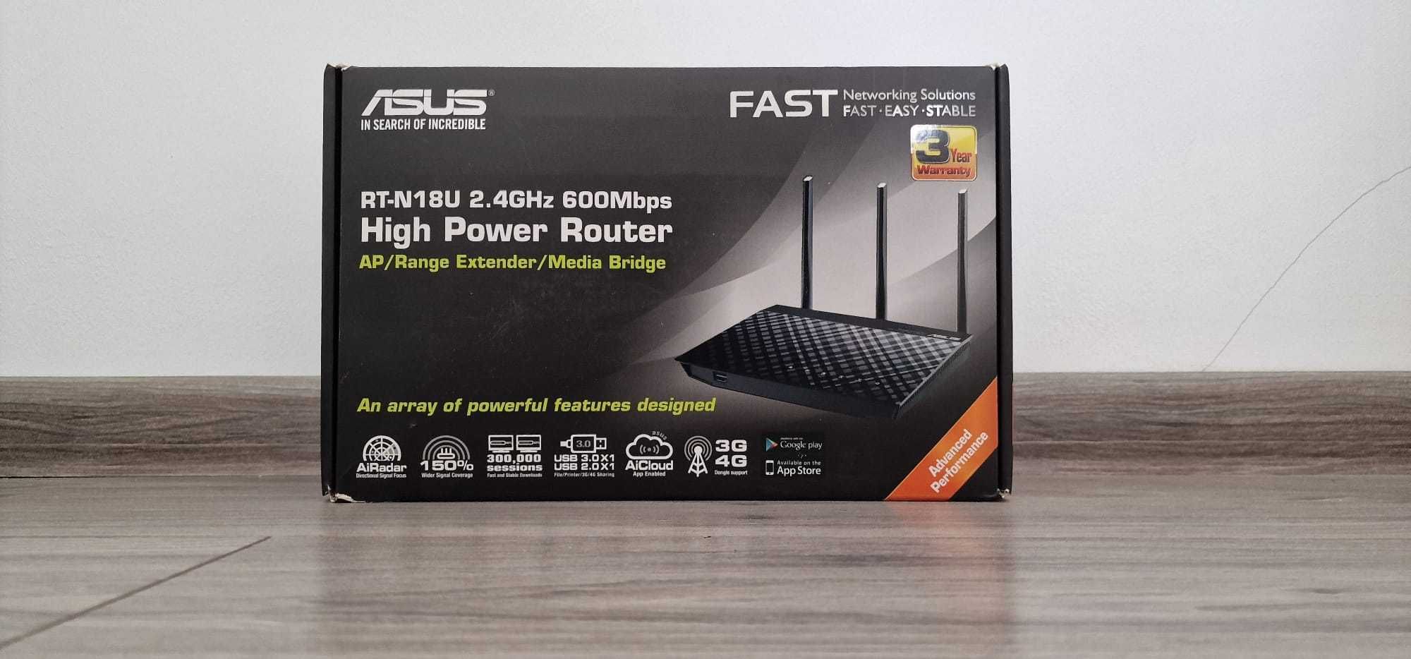 Asus RT-N18U 2.4GHz, 600Mbps, USB 3.0