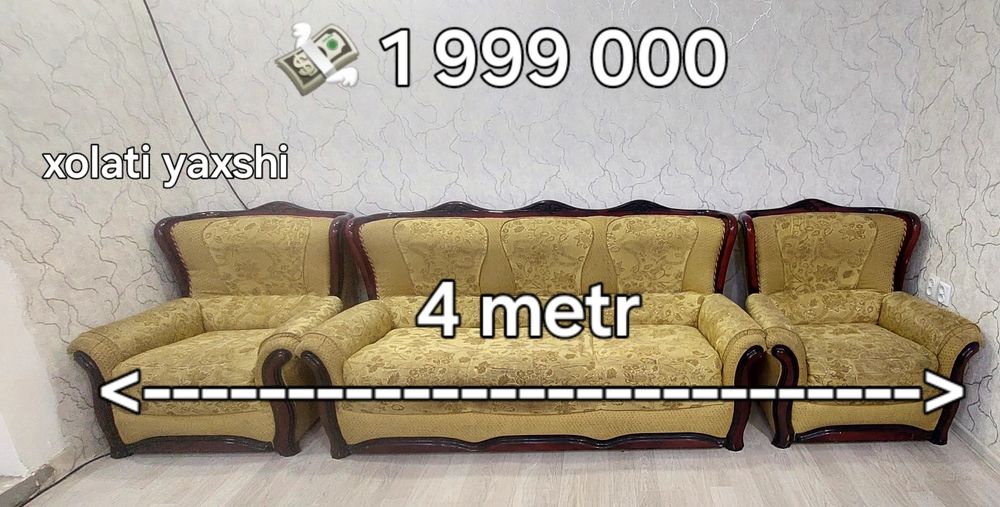 Mebel. Yumshoq mebellar uy va salonlar uchun