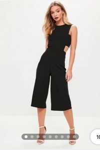 Salopeta Culottes 3 Sferturi Neagra Missguided ASOS (Nu Zara) 34/Xs