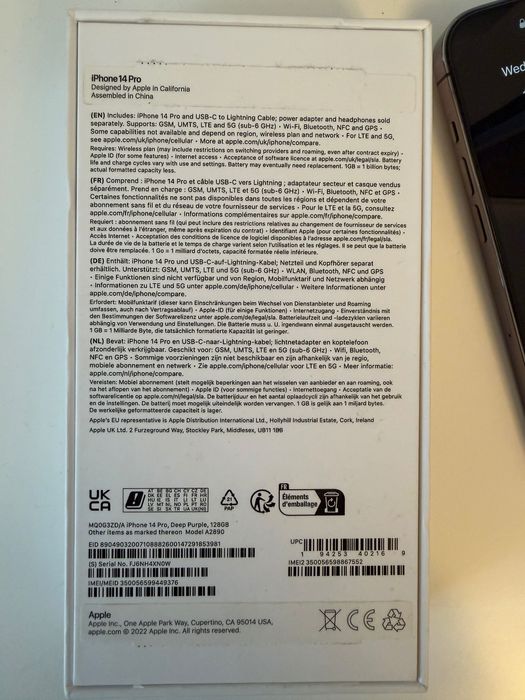 Iphone 14 Pro/deep purple/128 gb