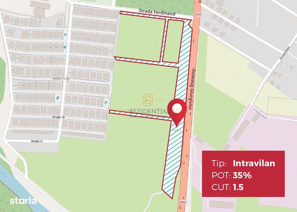 Teren intravilan, Comuna 1 Decembrie, Green City, deschidere la DN5